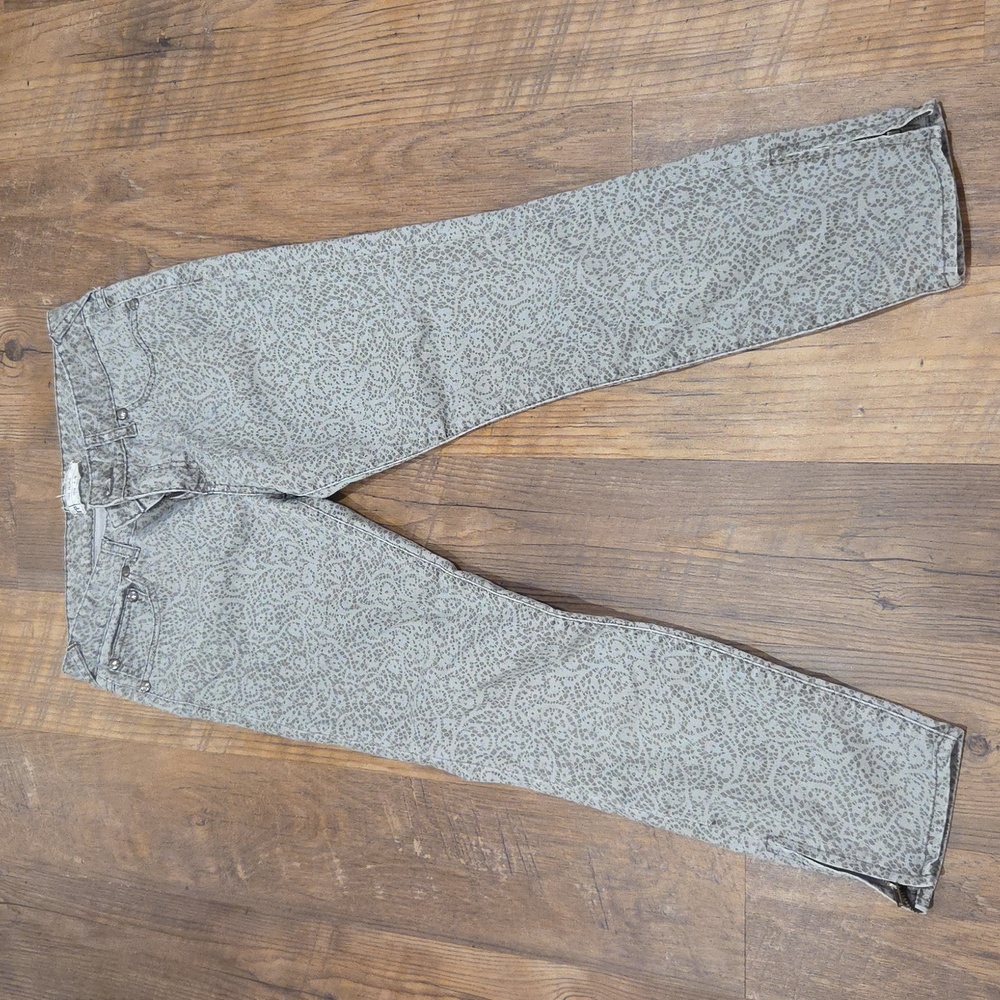 Free People Leopard Print Capri Jeans